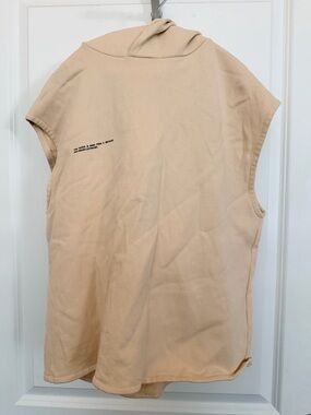 Pangaia Light Beige Sleeveless Hoodie XS